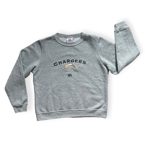 NFL Tops - NFL • Vintage San Diego Chargers Gray Crewneck Sweatshirt • XS